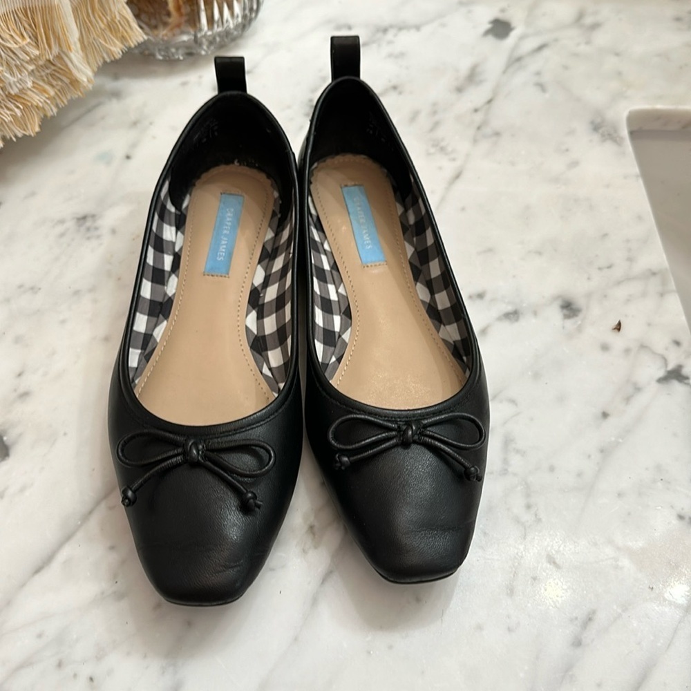 Draper James black ballet flat 7.5 “Belle Meade “ like new